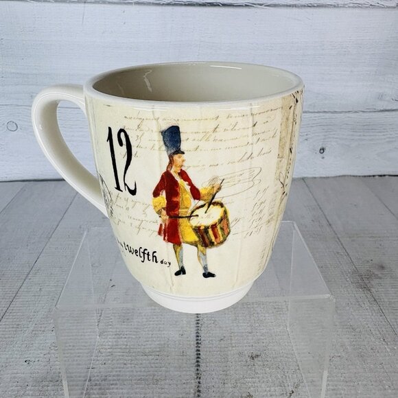 2010 Williams Sonoma 12 DAYS OF CHRISTMAS Multimotif Black Numbers 11/12 Cup Mug - Picture 4 of 15